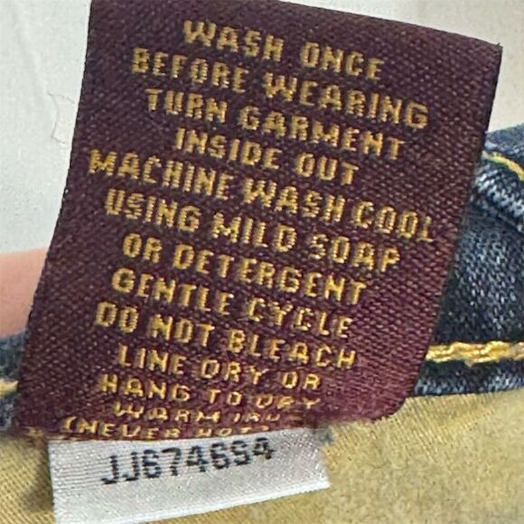 Zana Di Jeans Women’s Size 11 Bootcut Mid Rise Stretch Dark Wash Y2K Stitching - Picture 6 of 7